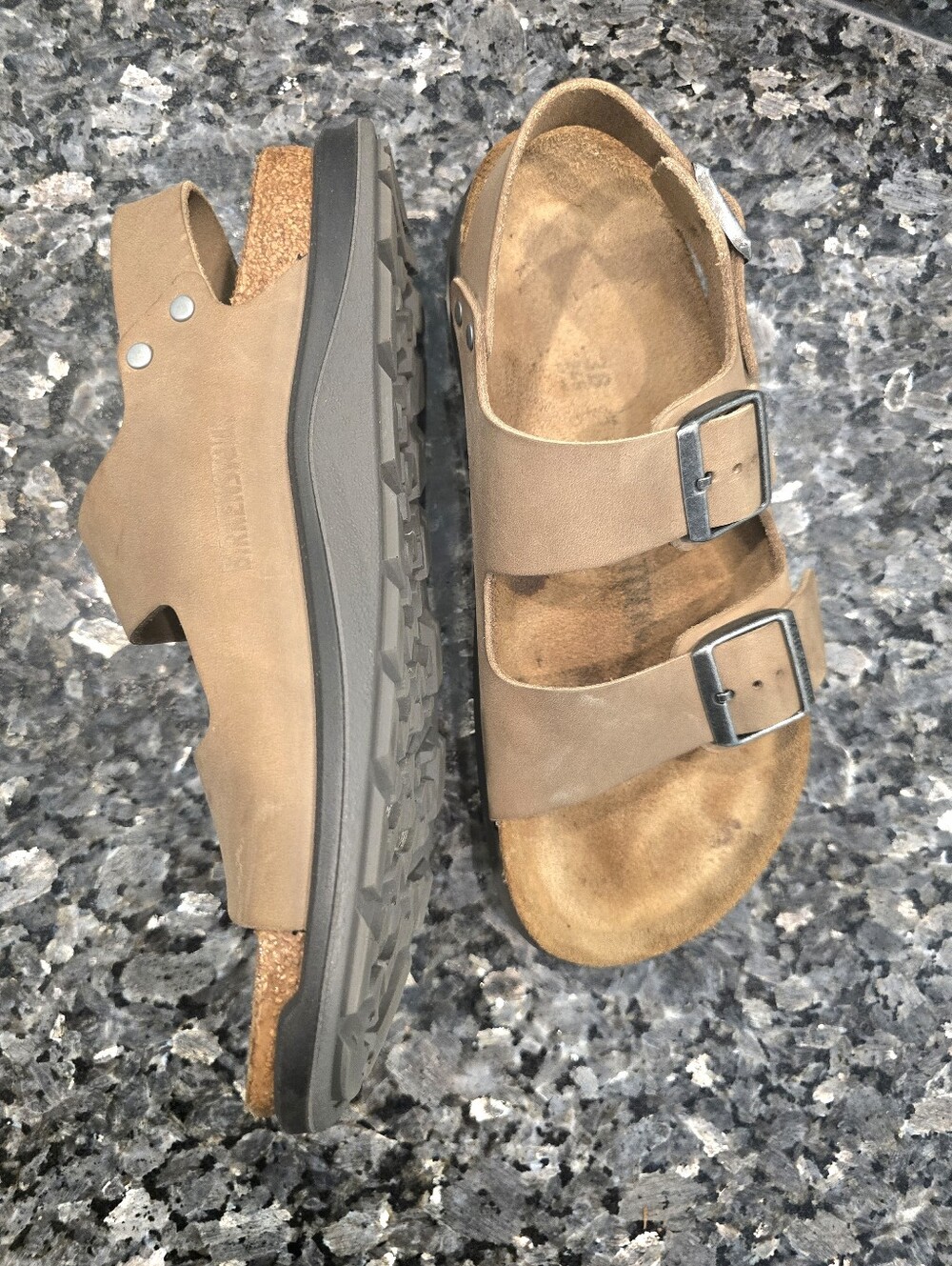 Birkenstock Milano Crosstown Sandal in Taupe - Picture 5 of 10